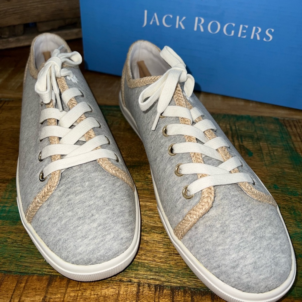 Jack Rogers Gray Jersey Lia Rope sneakers. Size 10. Brand new in box. - Picture 6 of 11